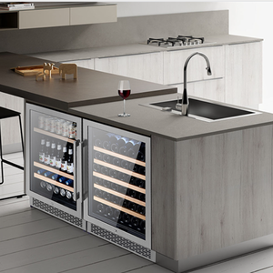 SICAO 48 bouteilles <span class=keywords><strong>boisson</strong></span> bar réfrigérateur cuisine vin réfrigérateur 2 portes en verre vin bière refroidisseur réfrigérateur - Product Image 1