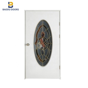 BOWDEU DOORS porte de sécurité en acier pour maisons porte américaine moderne en acier intérieur 6 panneaux verre pas cher prix - Product Image 3