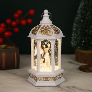 Produit phare : Lampe LED hexagonale à piles pour Noël, en plastique, lumière chaude, pour intérieur, remplissable d'eau, portable, effet neige tombante - Product Image 5