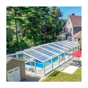 Structure de <span class=keywords><strong>piscine</strong></span> triangulaire rétractable télescopique en aluminium et polycarbonate, mobile, <span class=keywords><strong>pliable</strong></span>, préfabriquée et modulaire - Product Image 3