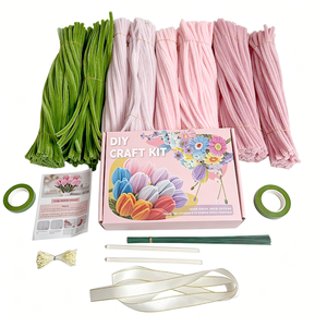 วัสดุงานฝีมือ DIY สีสันสดใสสำหรับโครงการการศึกษาในโรงเรียน ท่อเชนิลล์ขนาด 10 มม. สำหรับตกแต่งทำมือและงานศิลปะจากท่อเชนิลล์ - Product Image 6
