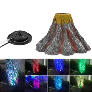 Ip68 Waterdicht Led Fish Tank Licht Aquarium Microlandschap Modellering Bubble Vulkaan Kleurrijke Landschap Duikspotlights