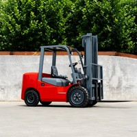 Chariot élévateur électrique HL 3 tonnes à batterie lithium, pneus pleins, triple mât, zéro émission, pour entrepôt