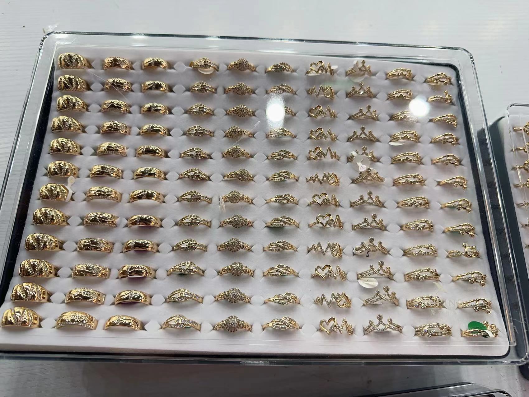 47 #18K plateó el anillo del tamaño de la mezcla