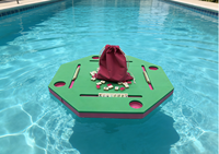 Table de Mahjong pliable avec tapis, plateau flottant pour dominos, tables de Mahjong avec sac pour fête au bord de la piscine, couleur et taille personnalisables