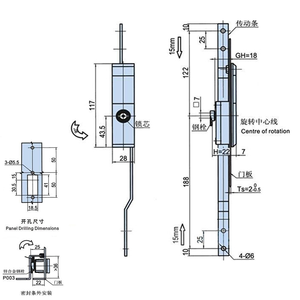 <span class=keywords><strong>Serrure</strong></span> cylindrique à pêne dormant en alliage de zinc MS821, même taille réelle, haute tension, pour boîte de distribution extérieure, porte d'armoire, tige de connexion - Product Image 6