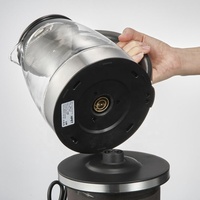 Petite bouilloire électrique sans fil avec contrôle de la température, base en acier inoxydable, ébullition rapide, arrêt automatique, chauffe-eau