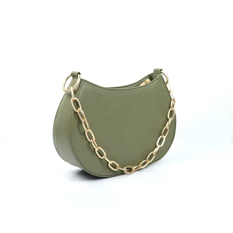 High quality PU Leather Hobo Bag Axillary Bag with Chain Classic and Stylish Tote Handbag