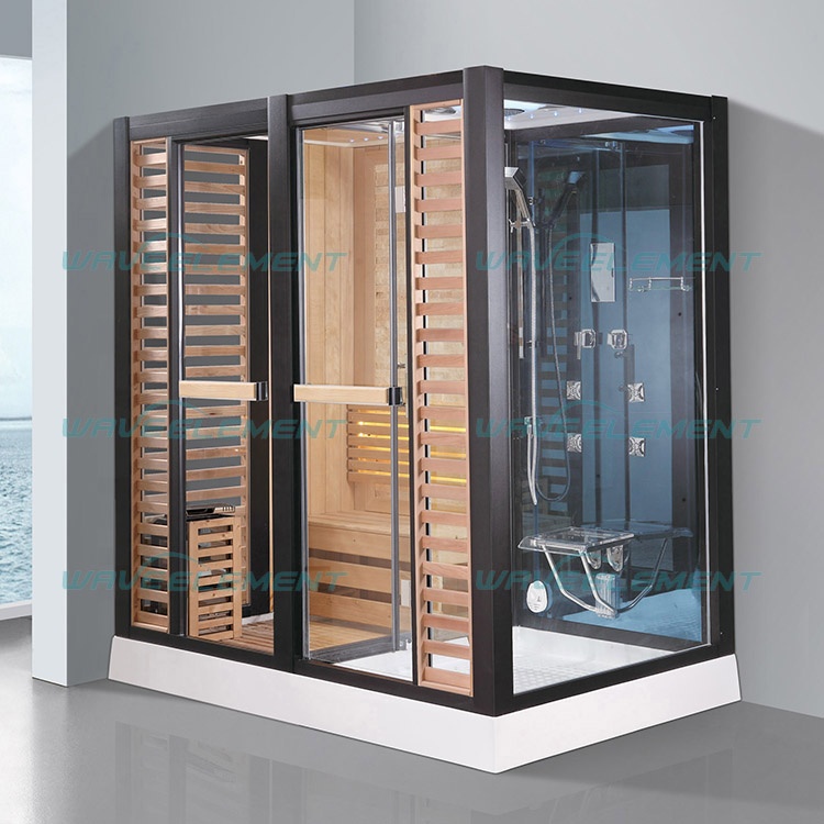 luxury hemlock family dry wood steam sauna room