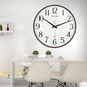 Wall Clock Analog Quartz Silent Round Battery Powered For Living Room Bedroom Office Home Hotel Reception - Product Image 2