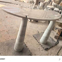 Table console moderne personnalisable en marbre de Carrare, style minimaliste, pour entrée de villa de luxe, salon, meubles de style panneau de bois