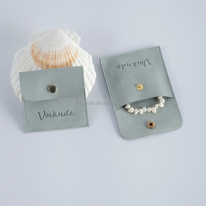 Elegante Bolsa de Regalo para Joyería de Microfibra Estilo Sobre con Botón, Bolsa para Joyas al por Mayor - Product Image 4