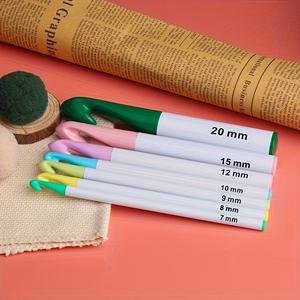 Enorme Haaknaalden Voor Grof Garen Ergonomische Haaknaalden Met Stompe Naalden Met Grote Ogen Gehaakte Accessies Voor Diy Ambachtelijke Tapijten - Product Image 1