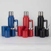 Ensemble de Yerba Mate Argentin Personnalisé – Gourde à Mate avec Couvercle sans BPA, Thermos Moderne et Traditionnel, et Contenant pour Feuilles de Thé