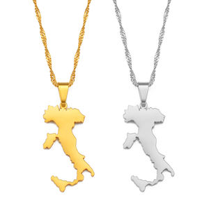 Collares con Colgante <span class=keywords><strong>de</strong></span> <span class=keywords><strong>Mapa</strong></span> <span class=keywords><strong>de</strong></span> Italia con <span class=keywords><strong>Sicilia</strong></span> y Cerdeña, Joyería con Mapas Italianos, Regalos # 235821 - Product Image 4