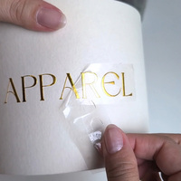 Etiqueta Adhesiva Transparente con Logotipo Metálico Dorado en 3D, Personalizada por el Fabricante OEM, con Transferencia de Calor UV, para Empaques de Productos para el Cuidado de la Piel