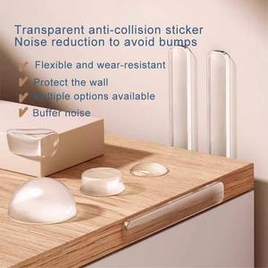Offre Spéciale : Patins Tampons Adhésifs en Silicone pour Réfrigérateur, Anti-Collision, Butée de Porte, Protection Murale Transparente pour Armoire - Product Image 2