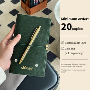 Premium özel Logo Vintage PU deri A6 yüzük ciltli defter gezgin dergiler planlayıcısı süslü hediye kutusu kişiselleştirilmiş günlüğü - Product Image 3