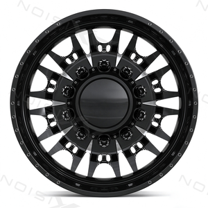 Jantes DRW forgées sur mesure 22 24 26 28 pouces 8x200 10x225 10x285 Noir brillant fraisé pour Ford F350 F450 Ram 3500 4500 DRW - Product Image 6