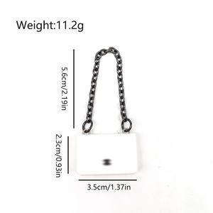 シミュレーションミニハンドバッグ、クリエイティブなケーキデコレーション用、新着、漫画風ラバーカラビナキーホルダー（バッグ用） - Product Image 2