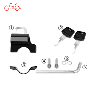 Cerradura de <span class=keywords><strong>casco</strong></span> de aleación duradera de alta calidad para motocicletas y coches eléctricos Dispositivo de manillar <span class=keywords><strong>antirrobo</strong></span> multifuncional - Product Image 2
