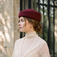 Béret Rétro Français Britannique pour Femme, Chapeau Pillbox Structuré, Chapeau Formel Élégant Automne Hiver, Vente en Gros, Stock Prêt
