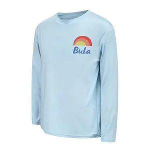 Chemises de pêche pour enfants, bleu clair, nouveau design UPF 50, Protection solaire,