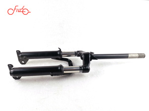 Fourche avant de scooter électrique en acier de haute qualité, 14-16-18-24 pouces, montage sur poteau, précharge facile, double <span class=keywords><strong>suspension</strong></span> réglable, <span class=keywords><strong>noir</strong></span> pour - Product Image 4