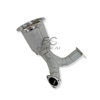 Tubo de Escape de Alto Flujo de Acero Inoxidable Aislado para Audi S4 S5 B9 2017-2020, Modificación de Rendimiento para Carreras