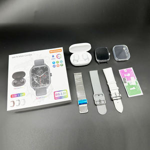 WK76 Mate seri 9 3 tali, jam tangan pintar olahraga nirkabel Stereo Hifi Bluetooth Earphone dengan fitur pemutar musik - Product Image 2