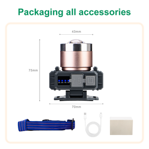 Xách tay kính thiên văn zoom đèn pha làm việc ánh sáng đèn lồng <span class=keywords><strong>LED</strong></span> <span class=keywords><strong>Torch</strong></span> ánh sáng dài khoảng cách đèn pin sạc đèn pha - Product Image 6