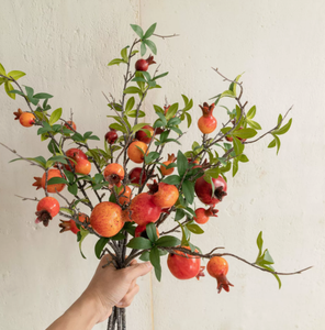Ramas de <span class=keywords><strong>Granada</strong></span> Artificiales Estilo Salvaje, Tallos de Fruta Roja Falsos para Decoración de Mesa en el Hogar, Bodas y Fiestas - Product Image 6