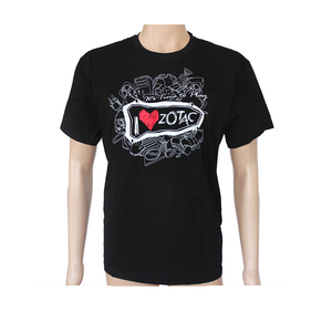 Custom Bulk Wholesale Black Cotton Heat Transfer Printing Promotional Tshirts