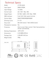 Decodificador DMX512 de Voltaje Constante LTECH de 5 Canales con Pantalla OLED, Decodificador de Alta Potencia Multicanal, Control Remoto por Aplicación