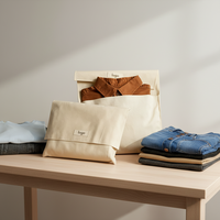 Sac enveloppe en toile de coton biologique OEM, personnalisable avec logo imprimé, pour vêtements, livres, cadeaux, pochette anti-poussière en coton – Offre Spéciale