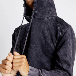 Sweat-shirts pour hommes à faible MOQ, délavés à l'acide, pour l'hiver, streetwear décontracté, tissu doux, sweat-shirts délavés à l'acide confortables pour hommes - Product Image 4