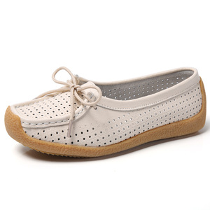 Zapatos Planos de <span class=keywords><strong>Mujer</strong></span> de Cuero, Frescos, Transpirables y Cómodos, Tallas Grandes - Product Image 4