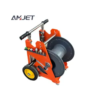 AMJET Convenient High Pressure Water Jet Cleaner Reel Receiver Pipe Cleaner Drain Cleaner Hose Reel Pressure Washer Hose Reel