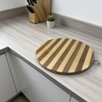 Planche à découper en bambou écologique, facile à nettoyer, durable, robuste, avec trou de suspension, gain de place en cuisine, préparation de viande et de légumes