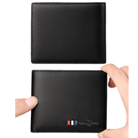 Dompet Merek Mewah Pria WilliamPolo Ukuran Standar Kulit Asli RFID Dompet Kasual Kecil Tipis Ramping