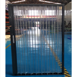 Tinh thể bi-gấp PVC hợp kim nhôm trượt phân vùng Cửa trong suốt trung tâm mua sắm chống trộm cửa chớp có thể gập lại - Product Image 1