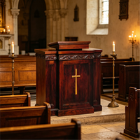 Púlpito de Iglesia Personalizado, Muebles de Madera para Iglesia, para Sermones y Predicaciones, Salas de Adoración, Santuario