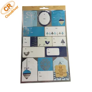 Custom New Clear PET Cover Foil Stamping Gift Tag Decoration Paper Sticker Book For Scrapbook