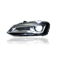 Phare de voiture KGKB pour VW Polo, LED avec clignotants dynamiques + feux de jour DRL, yeux de démon, feux de croisement/route, 2012-2016, 12V 6000K, Plug & Play, 8000 Lumens, 70W