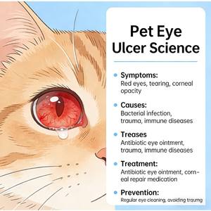 <span class=keywords><strong>Gotas</strong></span> Oftálmicas para Mascotas en Envase Doble Independiente que Evitan la Infección Cruzada, Solución para la Reparación de la Córnea para Perros y Gatos - Product Image 4