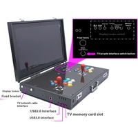 Machine d'arcade à écran de 24 pouces, boîte à lumière lunaire de Pandora à domicile, double joystick, étui de transport pliable, garantie d'un an - Langue anglaise