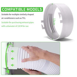 Adaptador <span class=keywords><strong>de</strong></span> Manguera <span class=keywords><strong>de</strong></span> Succión <span class=keywords><strong>de</strong></span> Escape para <span class=keywords><strong>Aire</strong></span> <span class=keywords><strong>Acondicionado</strong></span> Móvil Manual <span class=keywords><strong>de</strong></span> 5.1 Pulgadas, Plástico ABS <span class=keywords><strong>de</strong></span> Alta Calidad, Resistente a la Corrosión y a los Rayos UV - Product Image 3