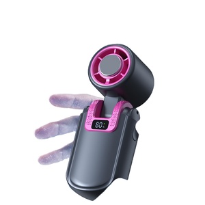 Lightweight Handheld <b>Mini</b> <b>Fan</b> Foldable Design Wearable Multiple Colors Ice Cooling Strong Wind <b>USB</b> Rechargeable Car Commute - Product Image 1