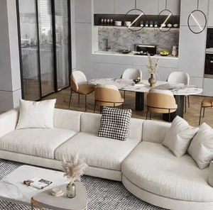 Juego de Sofás Modulares de Lujo de Diseño para Sala de Estar con Tapicería Premium y Comodidad Profunda - Product Image 1