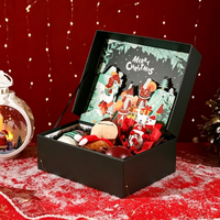 Boîte cadeau 3D pop-up de Noël, en papier simili cuir, boîte surprise de luxe pour Noël, pour emballer des chocolats, des fruits, des cadeaux de fête